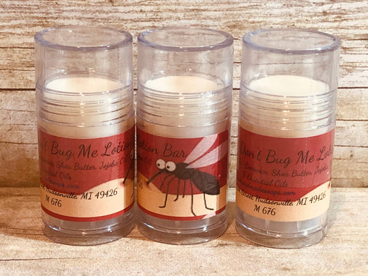 Don't Bug Me Lotion Bar In A Pushup Tube - natural bug repellant gift