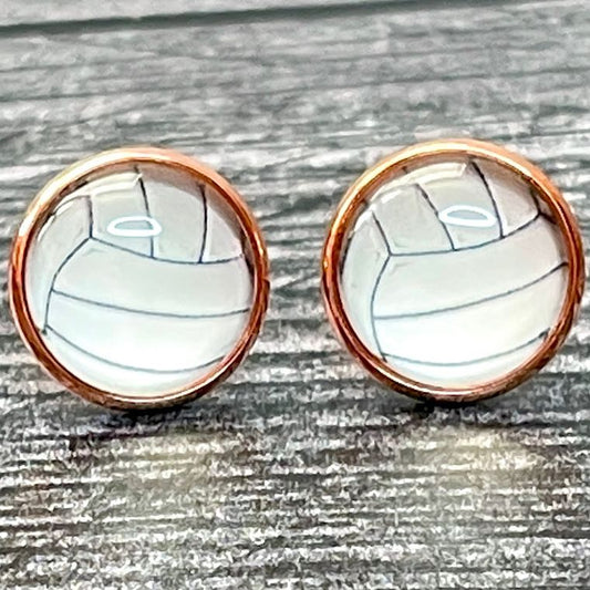 Volleyball Earrings 12mm